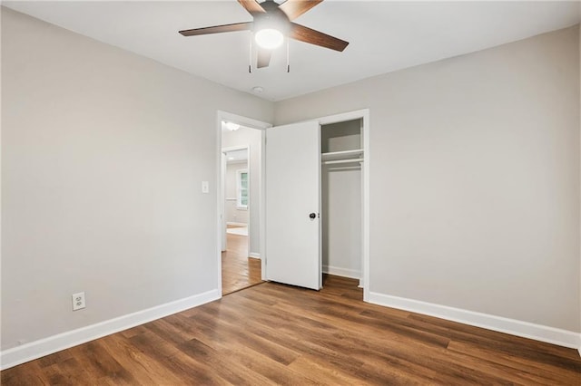 2858 Valley Ridge Dr, Decatur, GA 30032 - unfurnished bedroom with baseboards, wood finished floors, and a closet