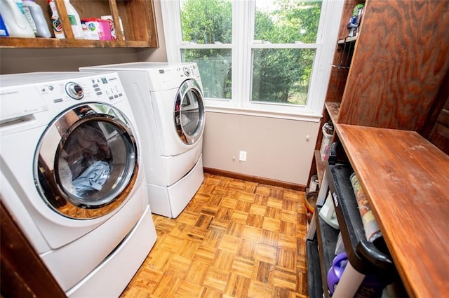 3187 Oak Grove Church Rd, Carrollton, GA 30117 - washroom with washing machine and clothes dryer and baseboards