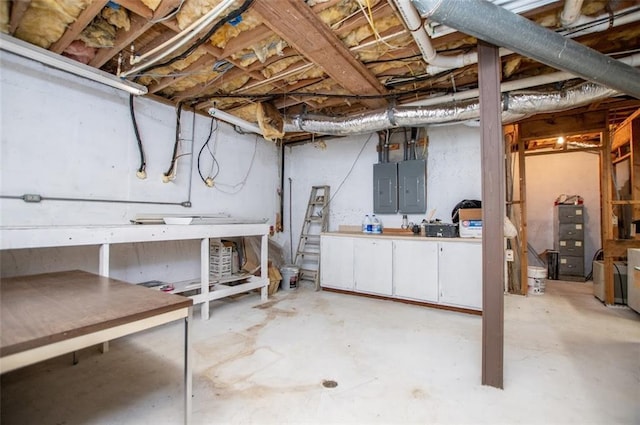 3187 Oak Grove Church Rd, Carrollton, GA 30117 - unfinished below grade area with electric panel