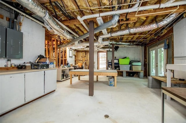 3187 Oak Grove Church Rd, Carrollton, GA 30117 - basement featuring a workshop area and electric panel