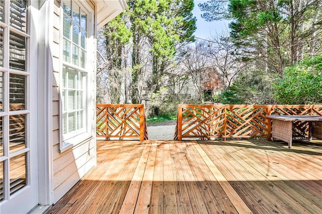 deck with wine cooler