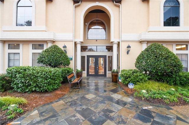 entrance to property with french doors