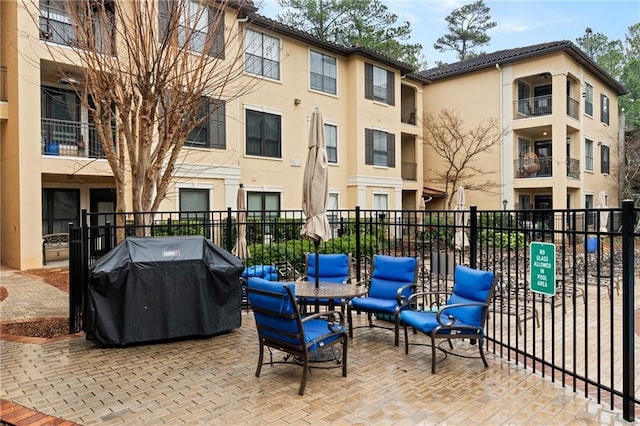 view of patio / terrace featuring area for grilling