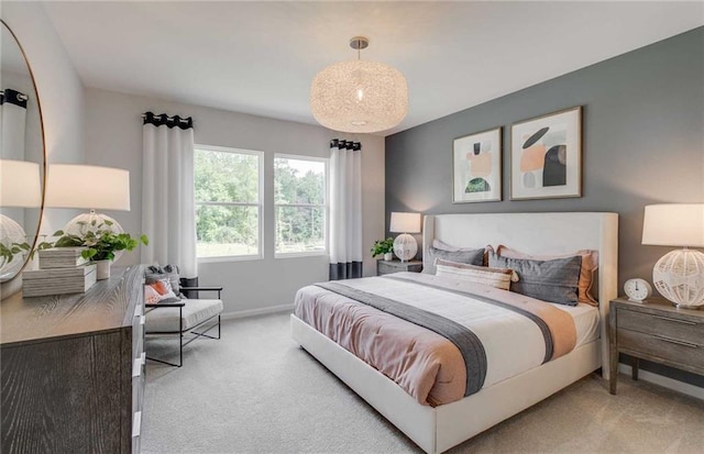 view of carpeted bedroom