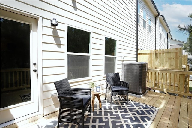 deck with cooling unit