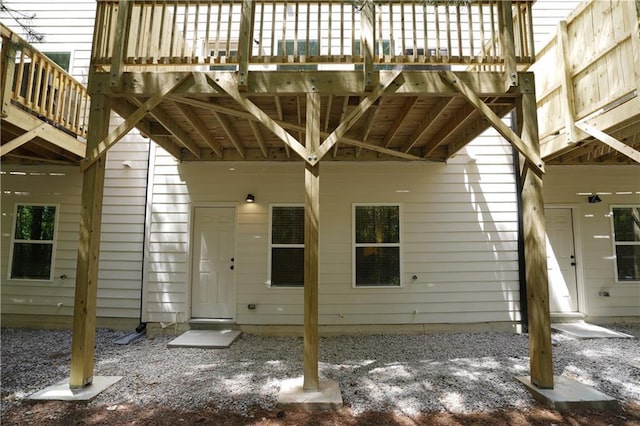 exterior space with a deck