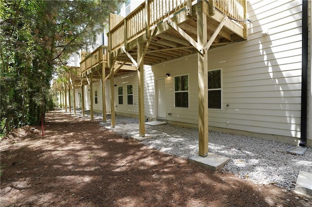 exterior space with a wooden deck