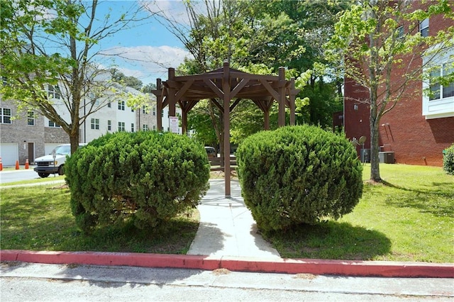 surrounding community with a yard