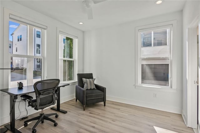 2034 Rockledge Rd NE, Atlanta, GA 30324 - office space with plenty of natural light, light wood-style floors, recessed lighting, and baseboards