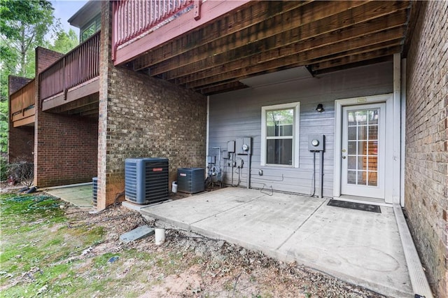 view of patio / terrace with central AC