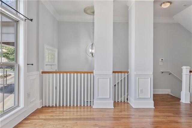 interior space with wood finished floors