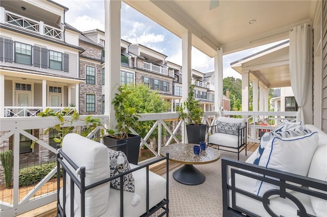 410 Concord St, Alpharetta, GA 30009 - balcony with outdoor lounge area and a residential view