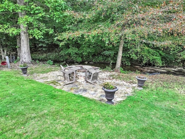 view of yard featuring a patio