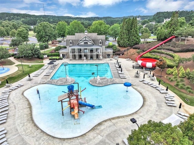 view of pool with a patio area