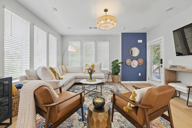 407 Pratt Dr SE Unit 1101, Atlanta, GA 30315 - living room with light wood-style floors and recessed lighting
