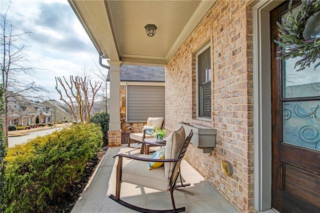 view of patio with a porch