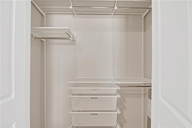 view of walk in closet