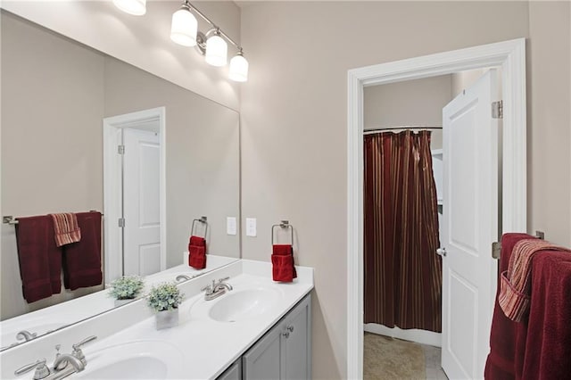 bathroom with vanity