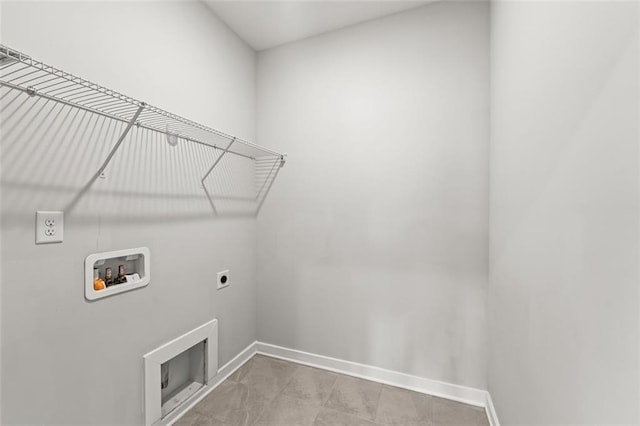 240 Walker Ave, Roswell, GA 30076 - laundry area with electric dryer hookup, washer hookup, and baseboards