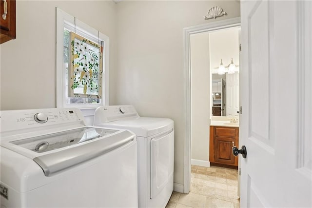 2819 Saddlebrook Way NW, Marietta, GA 30064 - laundry area with independent washer and dryer, cabinet space, and baseboards