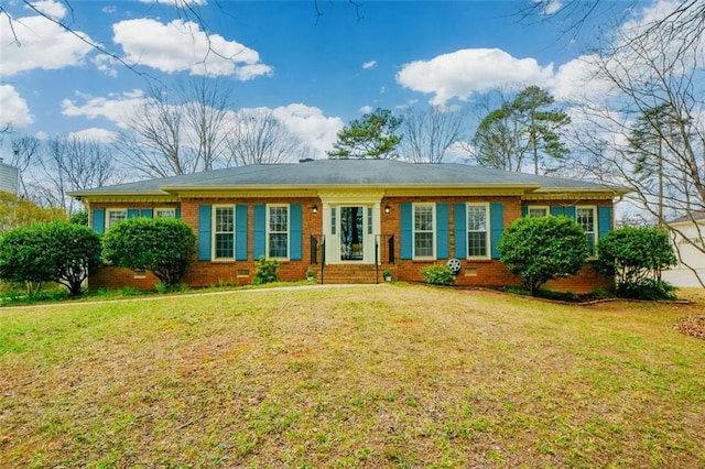 118 Heritage Way, Peachtree City, GA 30269 - ranch-style home featuring brick siding and a front yard