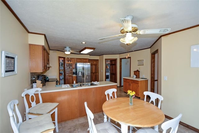 118 Heritage Way, Peachtree City, GA 30269 - dining room featuring ceiling fan and crown molding