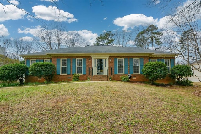 118 Heritage Way, Peachtree City, GA 30269 - ranch-style home with brick siding and a front lawn