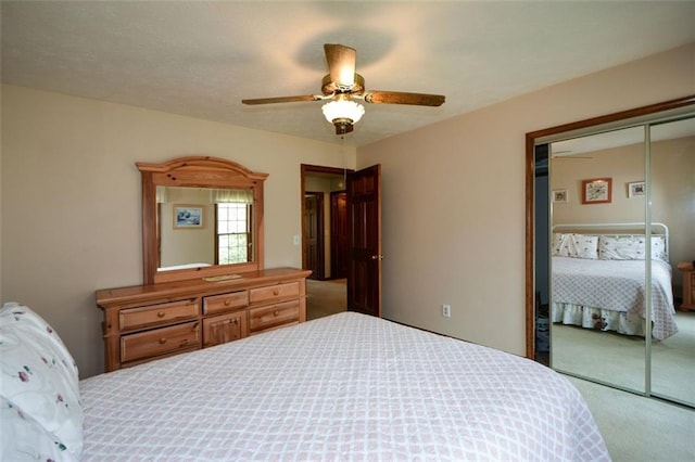 118 Heritage Way, Peachtree City, GA 30269 - bedroom with a closet, carpet floors, and ceiling fan