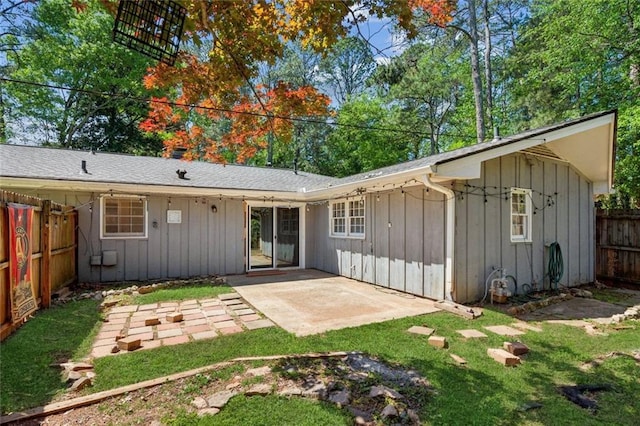 view of yard with a fenced backyard and a patio area