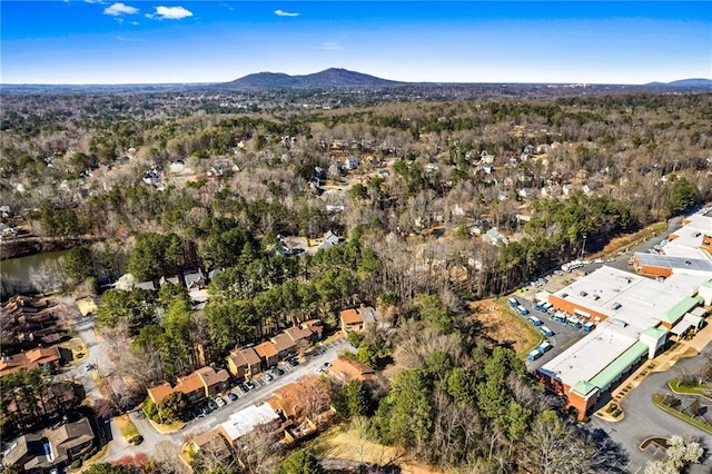 aerial view featuring a mountain view