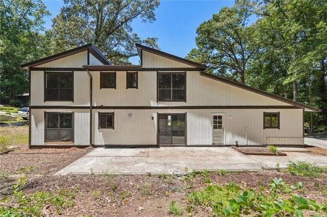 rear view of house with a patio area