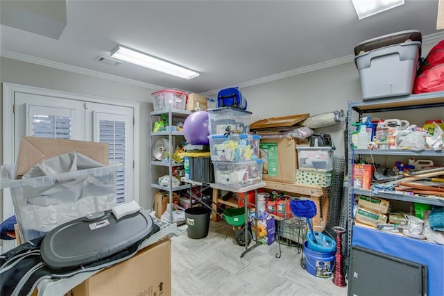 storage featuring visible vents