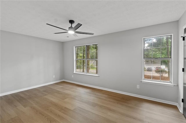 40 Melton Way, Covington, GA 30016 - spare room with light wood-style flooring, ceiling fan, and a textured ceiling