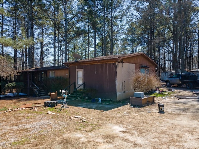 exterior space featuring entry steps