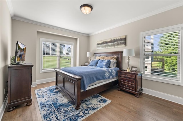 5821 Abbey View Ct, Clermont, GA 30527 - bedroom with ornamental molding, multiple windows, and wood finished floors