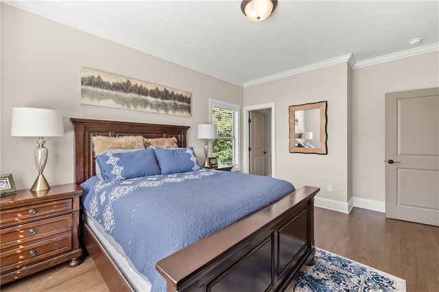 5821 Abbey View Ct, Clermont, GA 30527 - bedroom featuring ornamental molding and wood finished floors