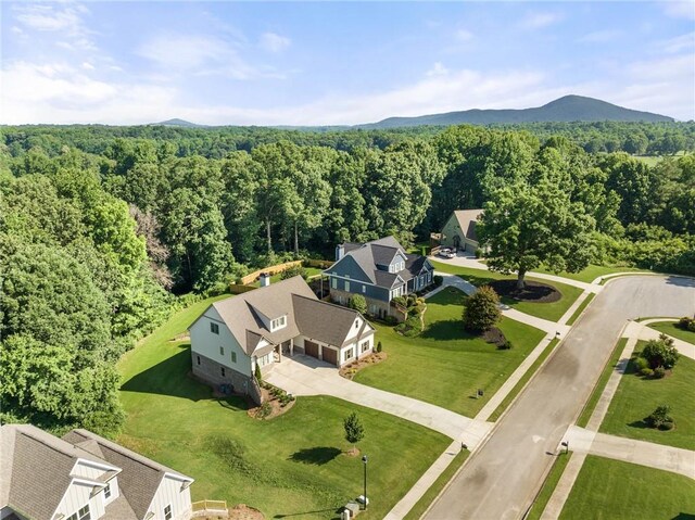 5821 Abbey View Ct, Clermont, GA 30527 - drone / aerial view of a heavily wooded area and mountains