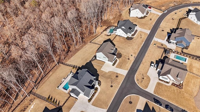 birds eye view of property featuring a residential view