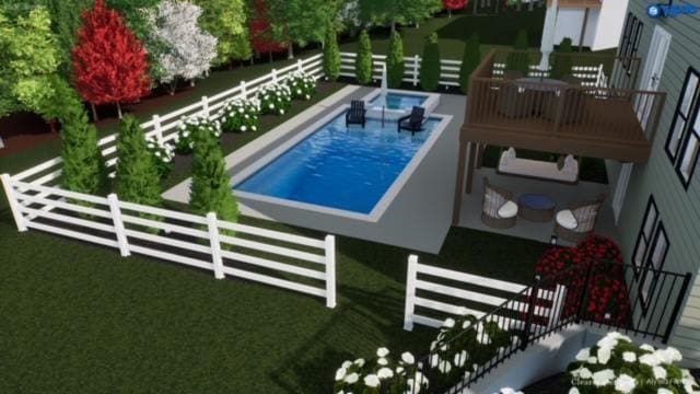 8305 Beryl Overlook, Gainesville, GA 30506 - view of swimming pool featuring a fenced in pool and fence