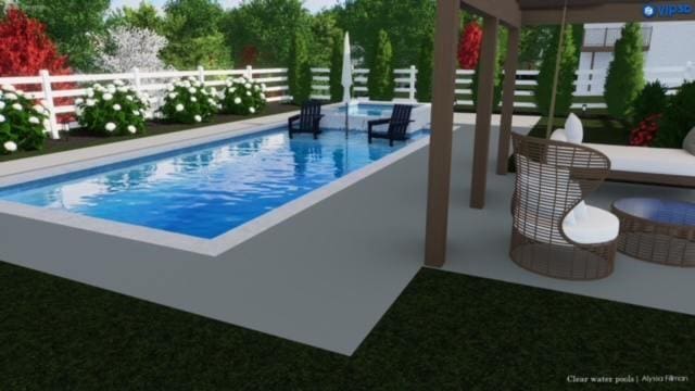 8305 Beryl Overlook, Gainesville, GA 30506 - outdoor pool with an in ground hot tub and fence