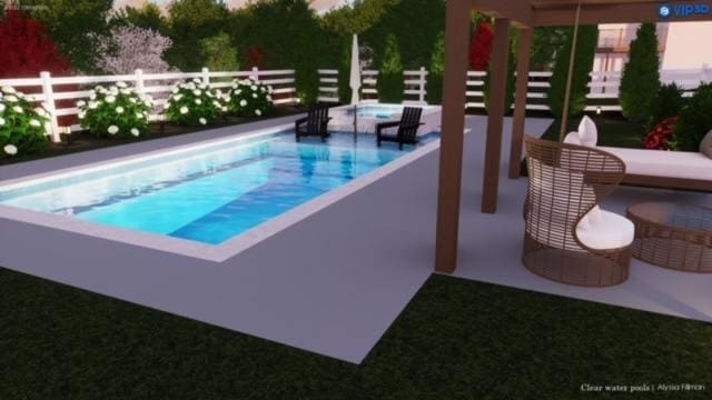 8305 Beryl Overlook, Gainesville, GA 30506 - view of pool with a patio area and fence