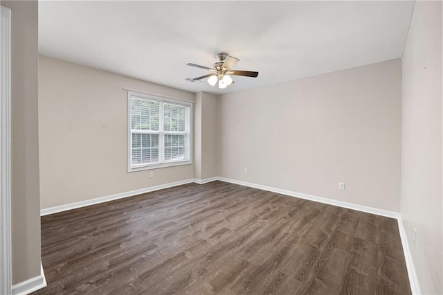 3737 Town Square Cir NW Unit 6, Kennesaw, GA 30144 - spare room with ceiling fan and dark wood finished floors