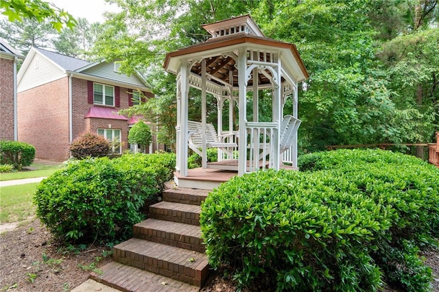 3737 Town Square Cir NW Unit 6, Kennesaw, GA 30144 - view of front of home featuring a gazebo and brick siding