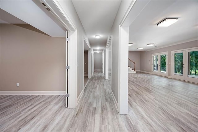 hallway featuring light hardwood / wood-style flooring