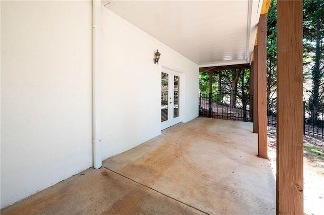 view of patio / terrace with french doors