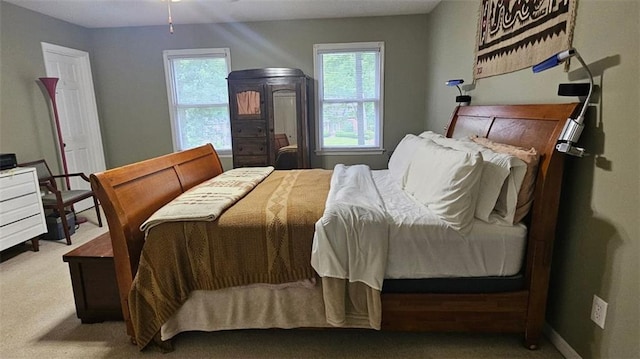view of carpeted bedroom