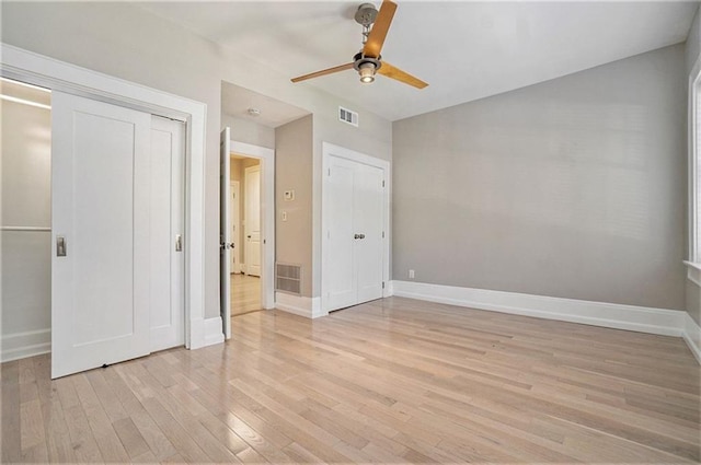 1156 Piedmont Ave NE Unit B3, Atlanta, GA 30309 - unfurnished bedroom featuring light wood-style flooring, baseboards, and ceiling fan