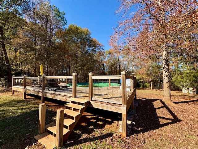 exterior space with a wooden deck