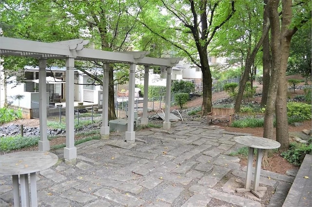 1323 Peachtree Vw NE, Atlanta, GA 30319 - view of patio / terrace featuring fence
