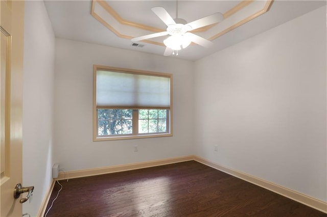 1585 Oak Meadows Ln, Cumming, GA 30041 - unfurnished room featuring dark wood-style floors and ceiling fan
